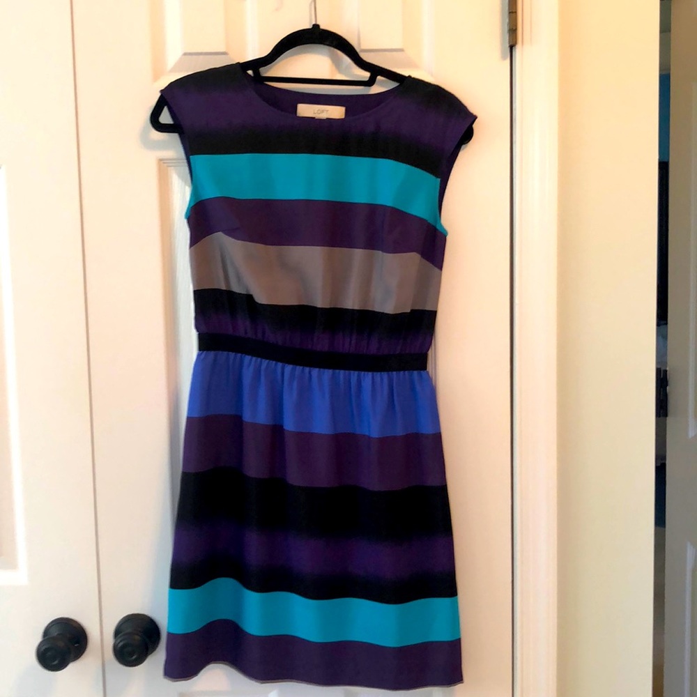 Loft Sleeveless Colorblock Dress
